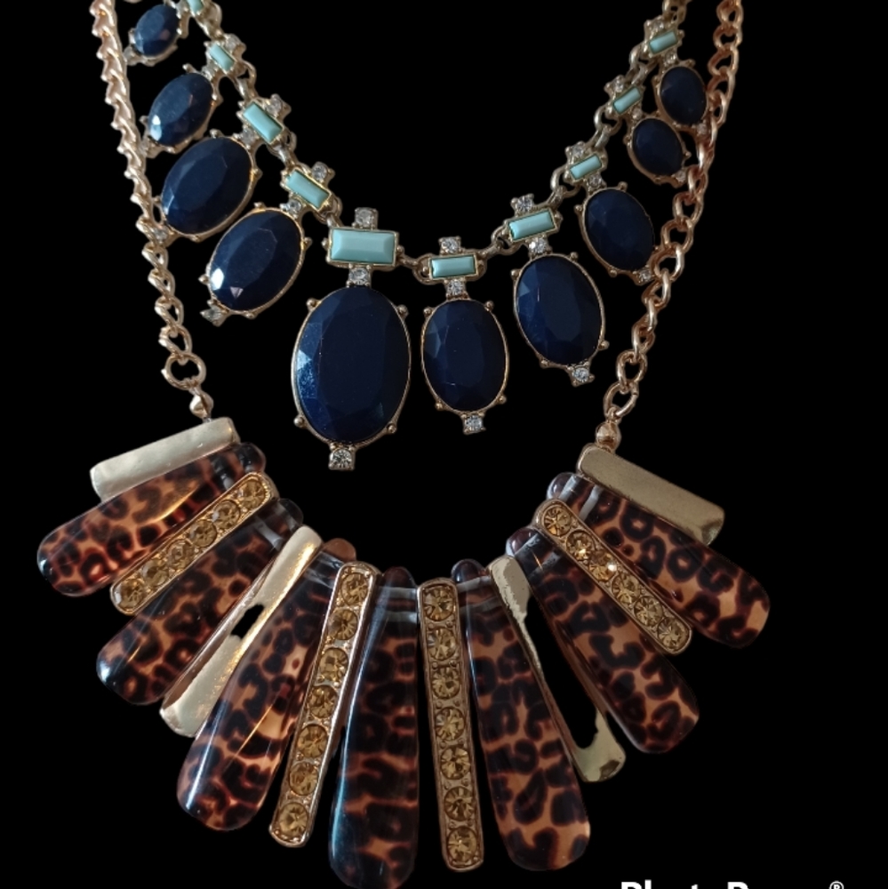 Necklaces, One leopard and one elegant.
